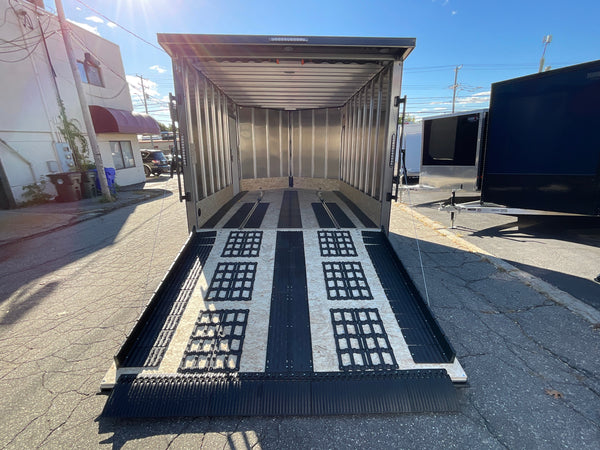 101"X12' Multi-Sport Durabull Snowmobile Trailer Charcoal 10" Extra Height Black-Out Rear Spoiler DuraBull Trailers