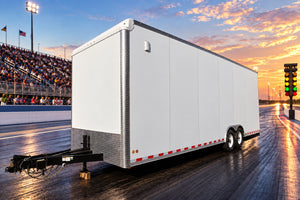 Car Mate CM828SD 8.5x28 14k – Super Duty Enclosed Cargo Trailer, Dual 7k Dexter Sprung Axles used