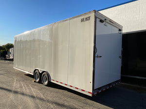 Car Mate CM828SD 8.5x28 14k – Super Duty Enclosed Cargo Trailer, Dual 7k Dexter Sprung Axles used