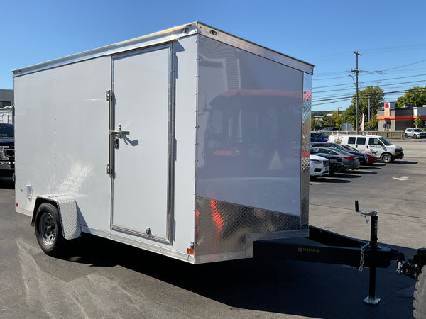 Enclosed Cargo Trailer 6'x12'+2'V BLK RAMP Covered Wagon