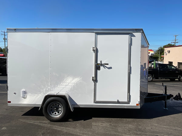 Enclosed Cargo Trailer 6'x12'+2'V BLK RAMP Covered Wagon