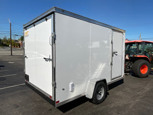 Enclosed Cargo Trailer 6'x12'+2'V BLK RAMP Covered Wagon