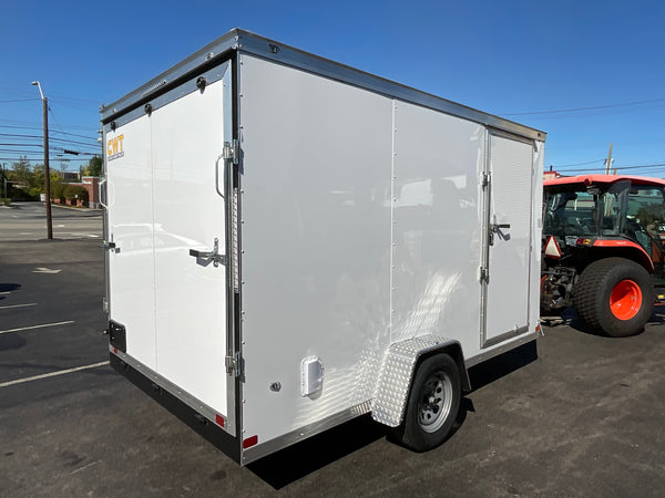 Enclosed Cargo Trailer 6'x12'+2'V BLK RAMP Covered Wagon