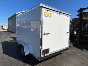 Enclosed Cargo Trailer 6'x12'+2'V BLK RAMP Covered Wagon