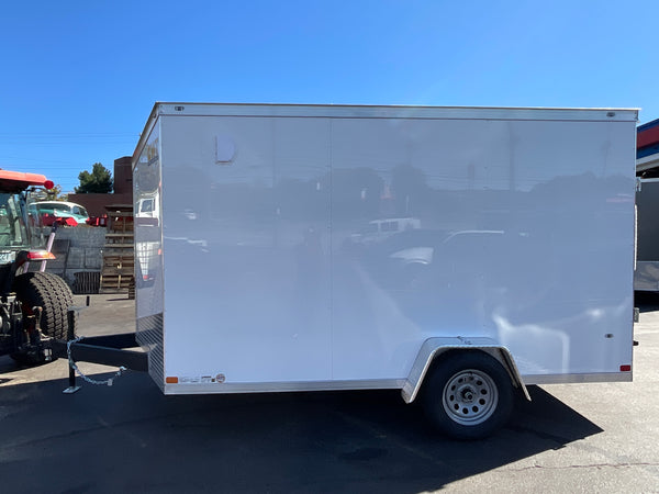 Enclosed Cargo Trailer 6'x12'+2'V BLK RAMP Covered Wagon