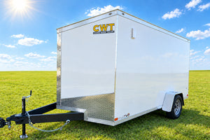 Enclosed Cargo Trailer 6'x12'+2'V BLK RAMP Covered Wagon