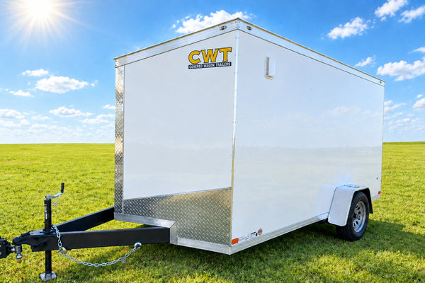 Enclosed Cargo Trailer 6'x12'+2'V BLK RAMP Covered Wagon
