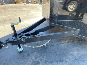 Covered Wagon Enclosed Car Hauler Trailer 8.5'x20'+2'V BLACK Blackout