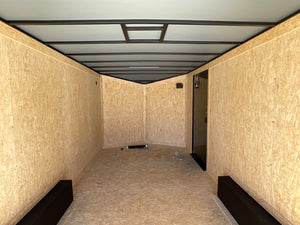 Covered Wagon Enclosed Car Hauler Trailer 8.5'x20'+2'V BLACK Blackout