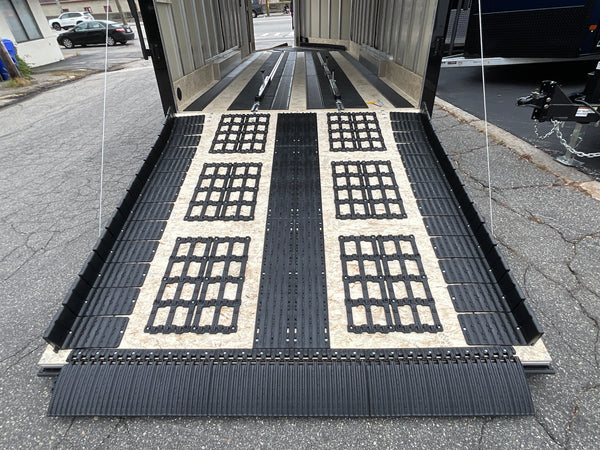 Enclosed Cargo 7.5'x18'+5'V Black Blackout RAMP DuraBull Aluminum 6" extra height