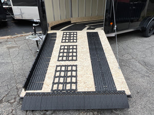 Enclosed Cargo 7.5'x18'+5'V Black Blackout RAMP DuraBull Aluminum 6" extra height