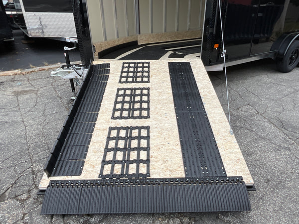 Enclosed Cargo 7.5'x18'+5'V Black Blackout RAMP DuraBull Aluminum 6" extra height