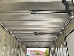 Enclosed Cargo 7.5'x18'+5'V Black Blackout RAMP DuraBull Aluminum 6" extra height
