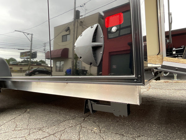 Enclosed Cargo 7.5'x18'+5'V Black Blackout RAMP DuraBull Aluminum 6" extra height