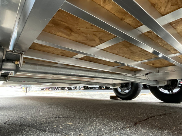 Enclosed Cargo 7.5'x18'+5'V Black Blackout RAMP DuraBull Aluminum 6" extra height