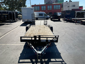 PJ Trailers 83"x20' Heavy Hauler Utility Trailer 20x83" Black 14K GVWR, Dexter Axles, 6in Channel, Spring Assist Ramps