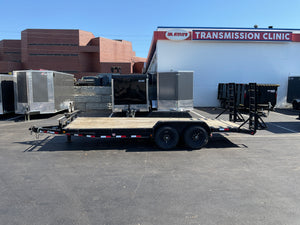PJ Trailers 83"x20' Heavy Hauler Utility Trailer 20x83" Black 14K GVWR, Dexter Axles, 6in Channel, Spring Assist Ramps