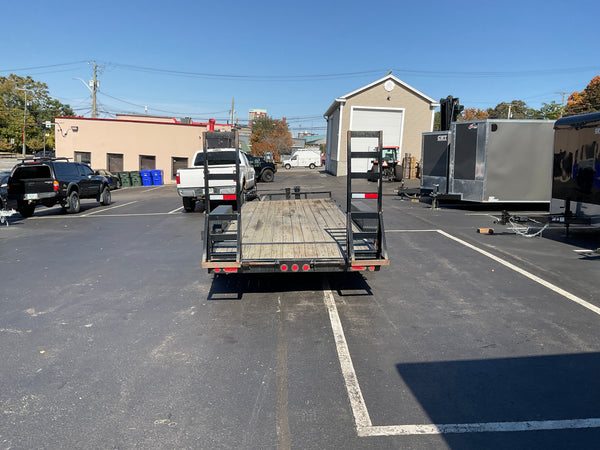 PJ Trailers 83"x20' Heavy Hauler Utility Trailer 20x83" Black 14K GVWR, Dexter Axles, 6in Channel, Spring Assist Ramps