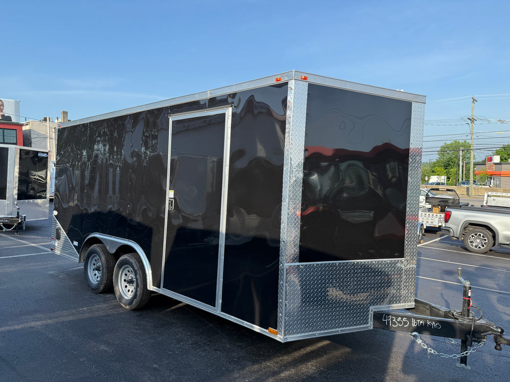 Panther Cargo Car Trailer 8.5'x16' 7k Ramp Door Black