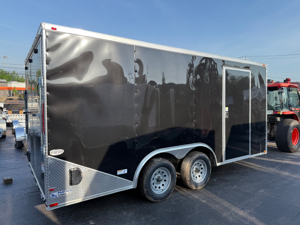 Panther Cargo Car Trailer 8.5'x16' 7k Ramp Door Black