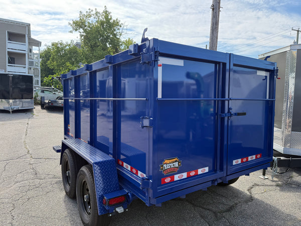 Dump Trailer 6'x10' BLACK Covered Wagon - 48" High Sides - 10K GVWR w/ Spare Tire + Mount