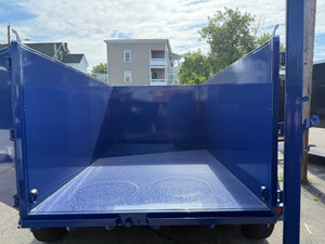 Dump Trailer 6'x10' BLACK Covered Wagon - 48" High Sides - 10K GVWR w/ Spare Tire + Mount