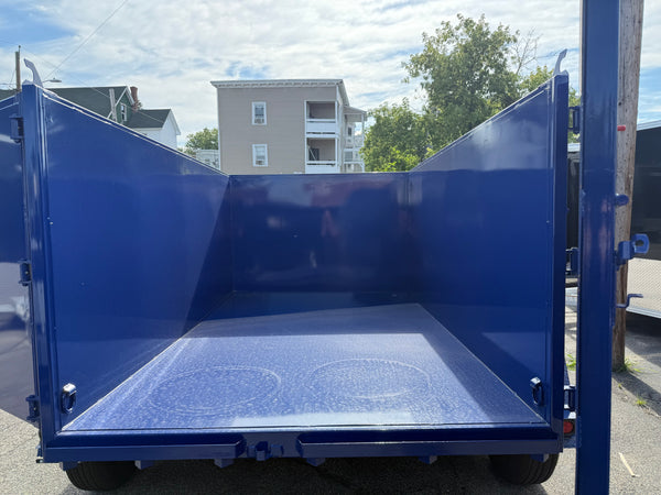 Dump Trailer 6'x10' BLACK Covered Wagon - 48" High Sides - 10K GVWR w/ Spare Tire + Mount