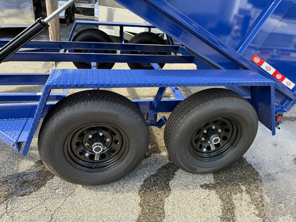 Dump Trailer 6'x10' BLACK Covered Wagon - 48" High Sides - 10K GVWR w/ Spare Tire + Mount
