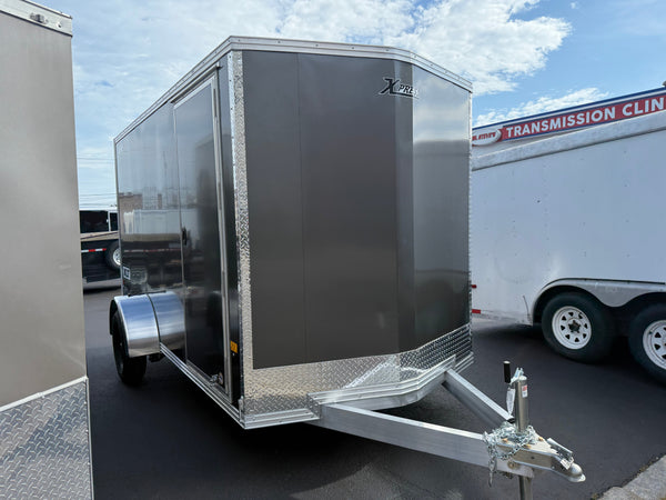 Enclosed Cargo Trailer 6'x12' CHARCOAL RAMP High Country Aluminum Xpress Trailers