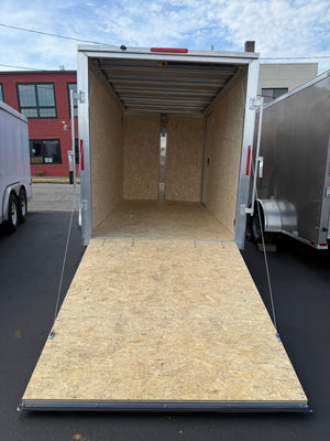 Enclosed Cargo Trailer 6'x12' CHARCOAL RAMP High Country Aluminum Xpress Trailers