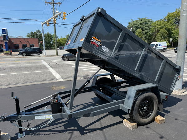 Prospector Trailers 4'x8' Manual Dump Trailer 2990 GVWR Gray