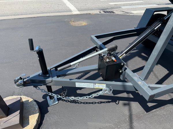 Prospector Trailers 4'x8' Manual Dump Trailer 2990 GVWR Gray