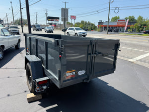 Prospector Trailers 4'x8' Manual Dump Trailer 2990 GVWR Gray
