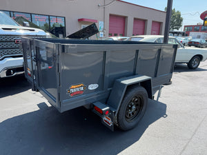 Prospector Trailers 4'x8' Manual Dump Trailer 2990 GVWR Gray