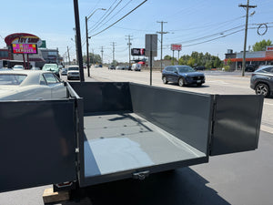 Prospector Trailers 4'x8' Manual Dump Trailer 2990 GVWR Gray