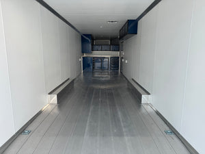 Enclosed Gooseneck Car Hauler Trailer 8.5'x40' V-Nose Silver Ramp High Country Aluminum