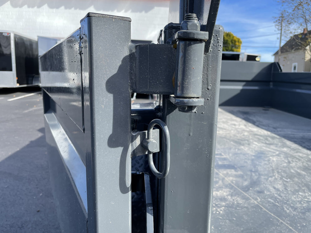 Dump Trailer 81.5"x14' Charcoal Moritz - Scissors Hoist - Ramps - 14k GVWR