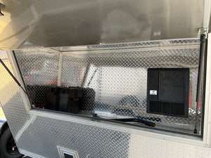 Enclosed Gooseneck Car Hauler Trailer 8.5'x40' V-Nose Silver Ramp High Country Aluminum
