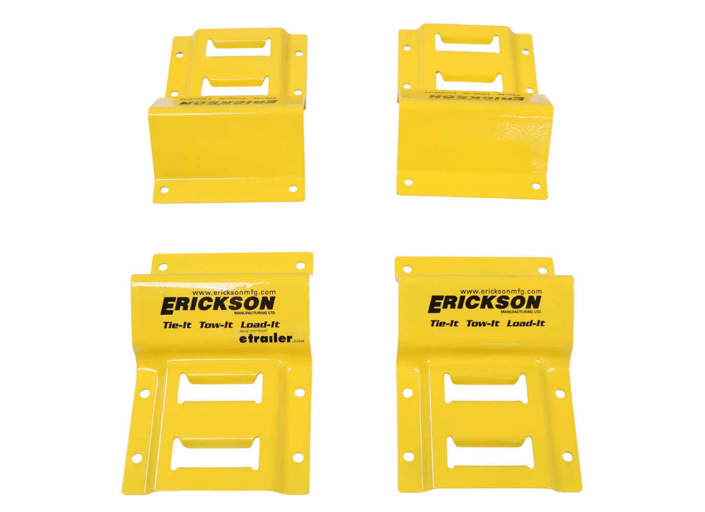 Erickson ATV E Track Tie-Down Kit w/ Ratchet Straps and Wheel Chocks - 1,500 lbs