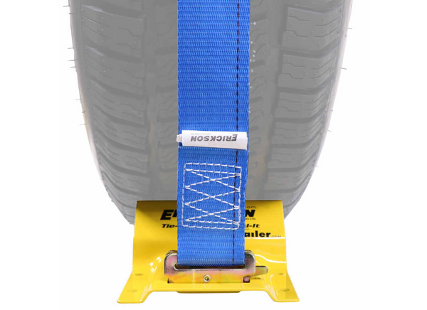 Erickson ATV E Track Tie-Down Kit w/ Ratchet Straps and Wheel Chocks - 1,500 lbs