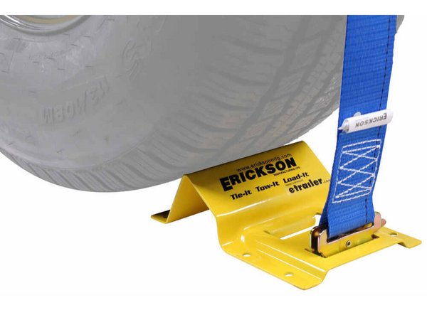 Erickson ATV E Track Tie-Down Kit w/ Ratchet Straps and Wheel Chocks - 1,500 lbs