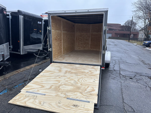 Panther Cargo Enclosed Cargo Trailer 7'x12' Pewter RAMP Single Axle