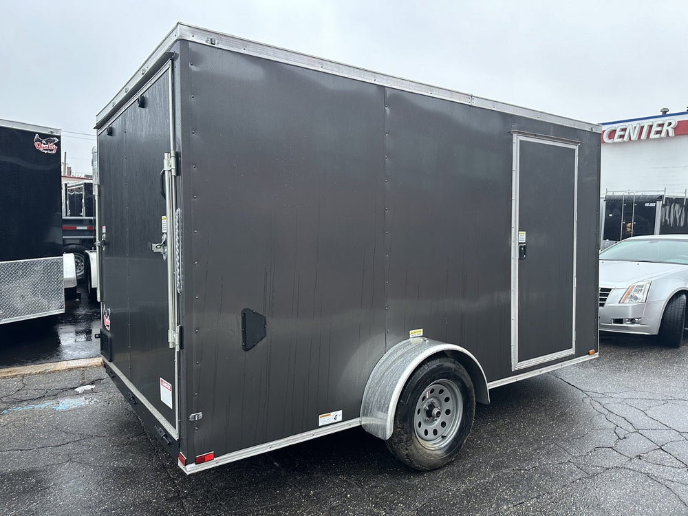 Panther Cargo Enclosed Cargo Trailer 7'x12' Pewter RAMP Single Axle