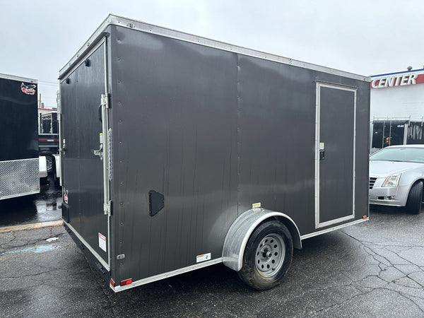 Panther Cargo Enclosed Cargo Trailer 7'x12' Pewter RAMP Single Axle
