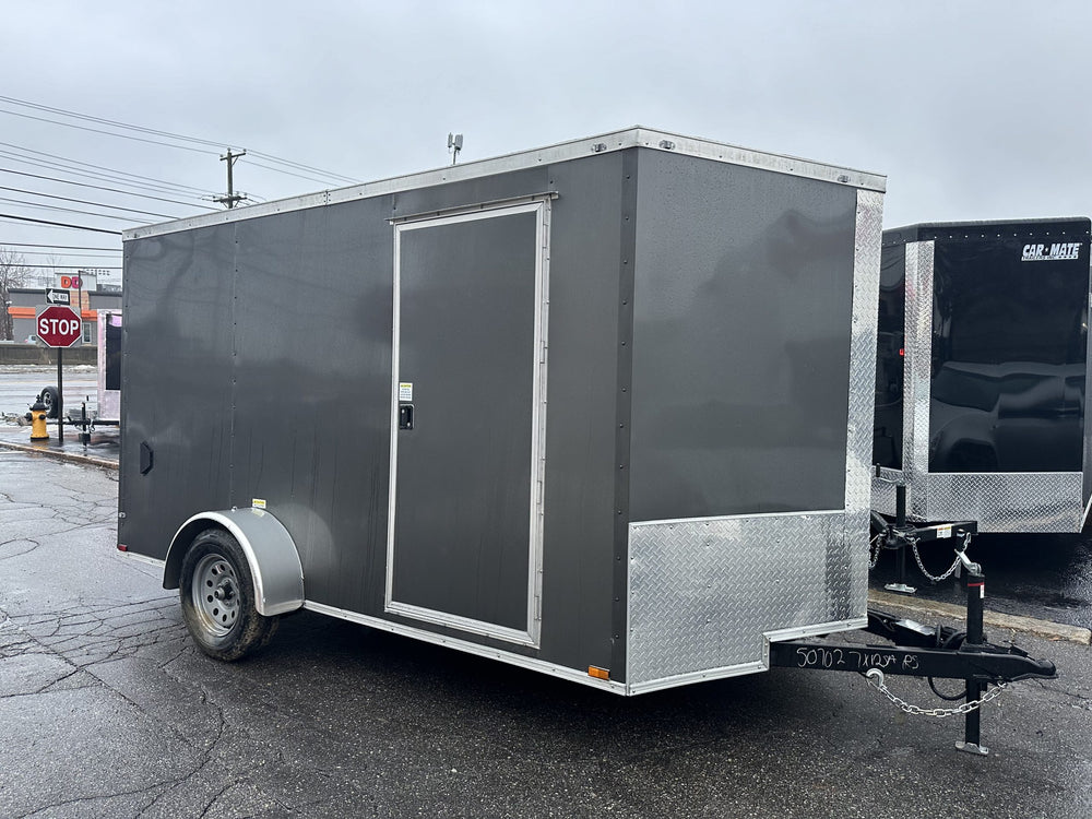 Panther Cargo Enclosed Cargo Trailer 7'x12' Pewter RAMP Single Axle