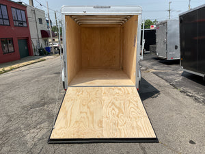 Enclosed Cargo Trailer 6'x12'+2'V BLACK Barn Door Car Mate V-Nose