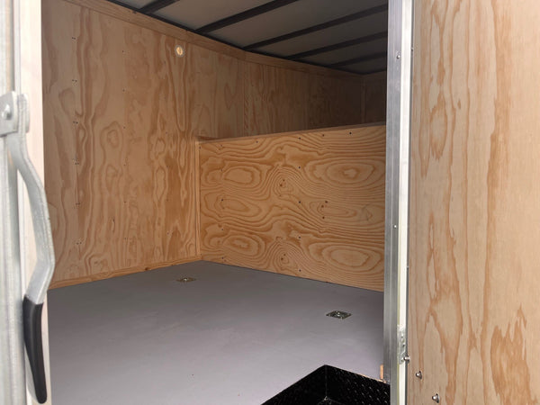 Enclosed Gooseneck Eagle Car Hauler Trailer 8.5'x36' WHITE Car Mate Custom 14000 GVWR 6" Up Car Mate Trailers
