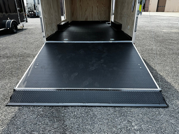 Car Mate Custom Enclosed Car Hauler Trailer 8.5'x20' Storage Trailer Charcoal 9990 GVWR, Dexter Torflex Axles, Winter Storage Package, Reinforced Roof, Drop Leg Jacks, Get-Out Awning Door, 110V Inlet/Outlet, Battery, Alum Wheels, Lifetime/5-Year Warranty Car Mate Trailers