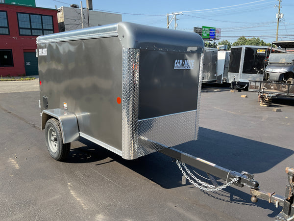 Enclosed Cargo Trailer 4'x8' Charcoal Single Door Car Mate