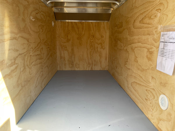 Enclosed Cargo Trailer 4'x8' Charcoal Single Door Car Mate